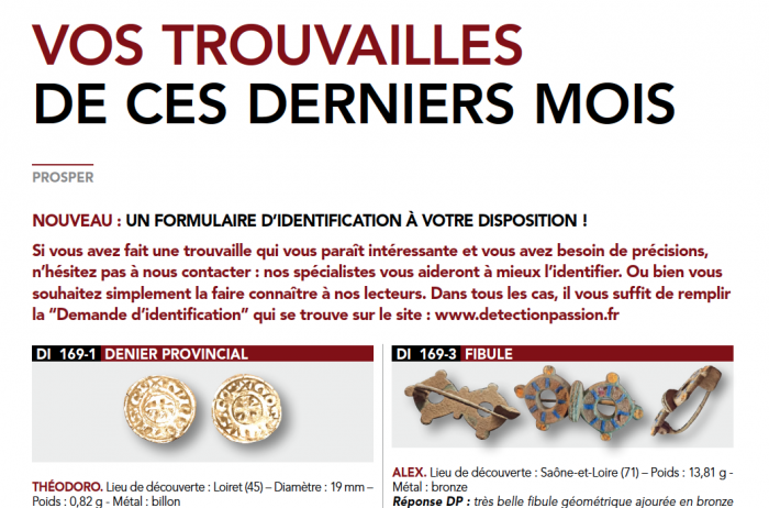 détection passion,trésors,numismatique,identifications,enchères