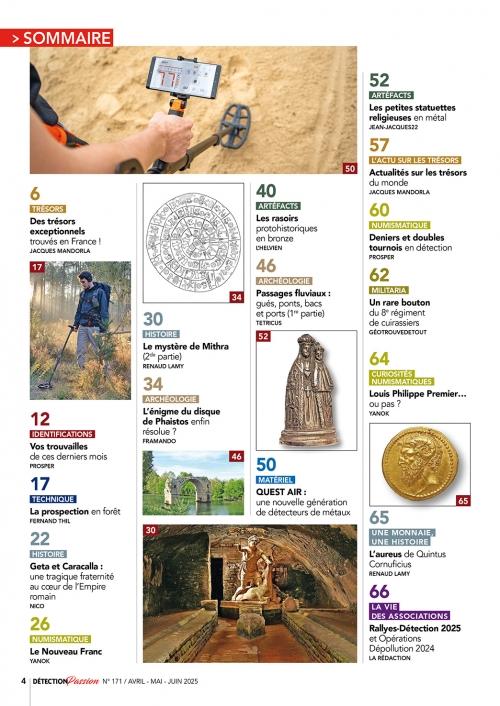 détection passion,trésors,numismatique,identifications,enchères